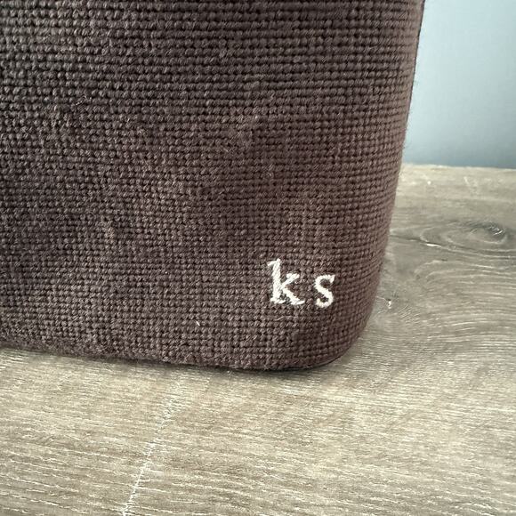 Kate Spade Tote Bag Womens Large Red Brown Pink Colorblock Wool Canvas Purse - Picture 2 of 11